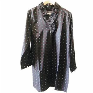 MUD PIE Whitney Long Longline Flowy Office Sleeve Ruffle Womens  Dress SZ M